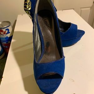 Carlos Santana blue stiletto